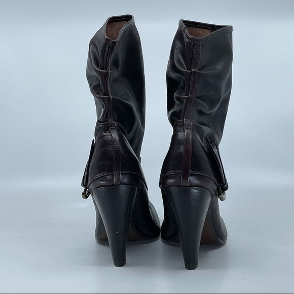 NAUGHTY MONKEY OXBLOOD LEATHER SLOUCHY BOOTIE - Picture 4 of 9